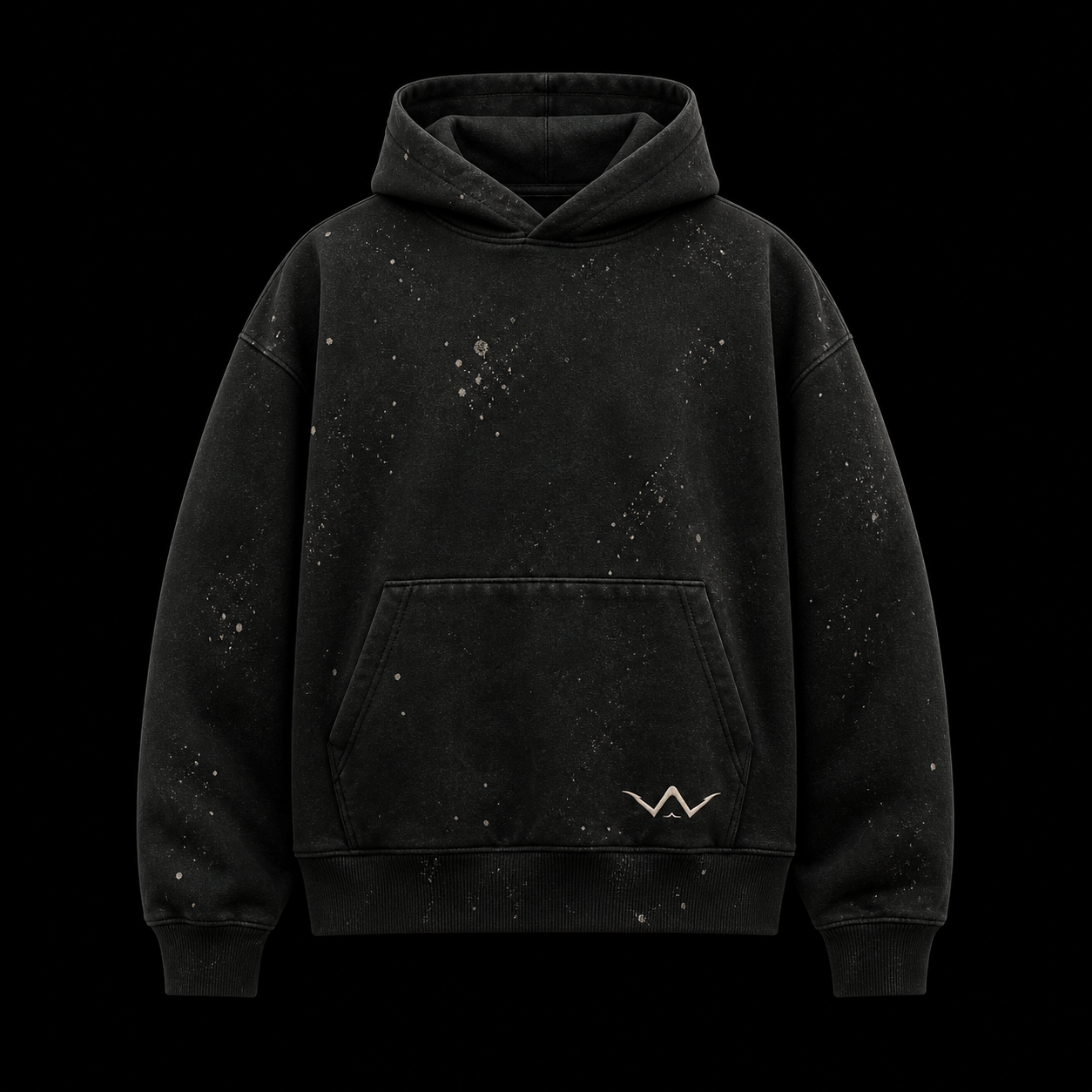 Wavēdo paint-splatter hoodie front product image